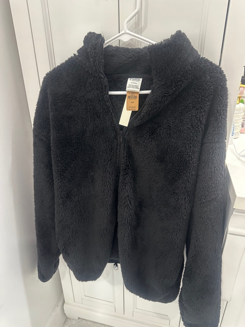 Cozy Black womens Fleece Jacket - Pink Brand